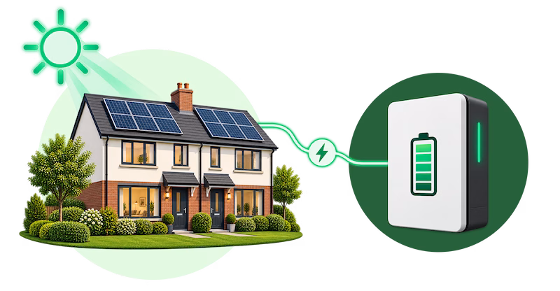 PV battery with home solar