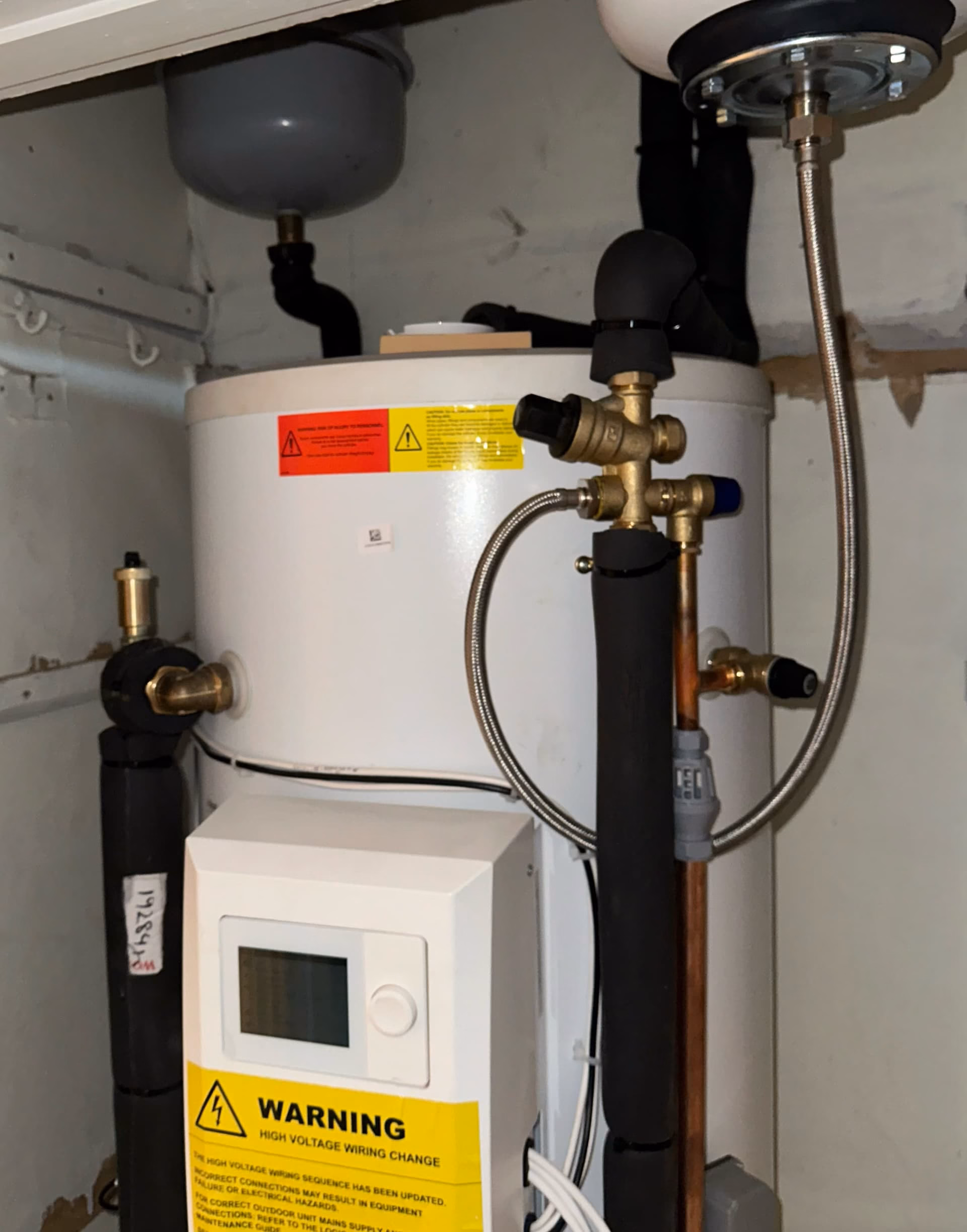 cylinder in cupboard