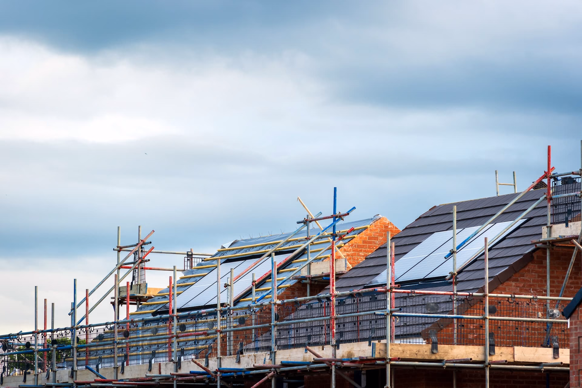 solar and scaffolding